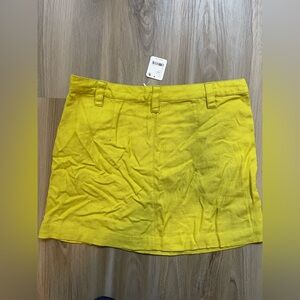 Free People Can't Blame Me Linen Mini Skirt Size 12